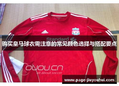 购买皇马球衣需注意的常见颜色选择与搭配要点